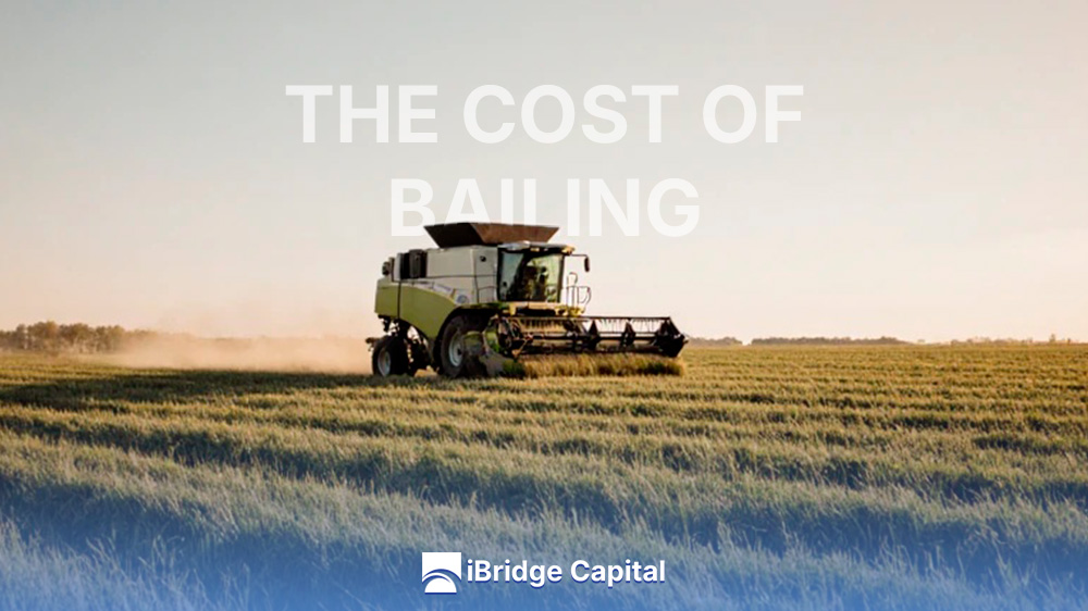 Calculate the cost of baling grass per hectare, price of labor and machinery.
